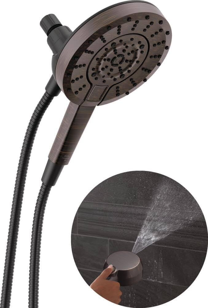 Delta 5-Setting In2ition 2-in-1 Dual Shower Head with Handheld High Pressure ProClean Spray, Oil ... | Amazon (US)