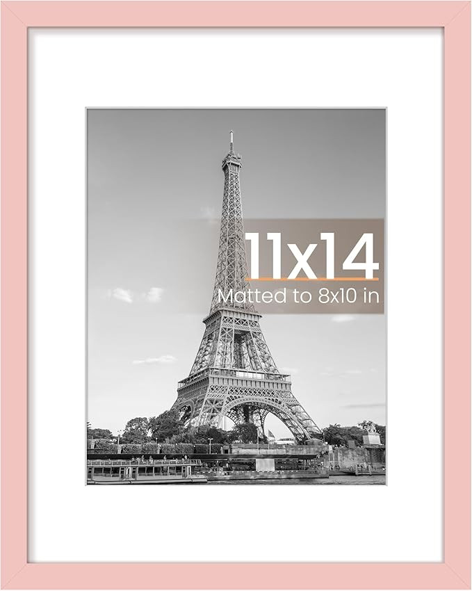 upsimples 11x14 Picture Frame, Display Pictures 8x10 with Mat or 11x14 Without Mat, Wall Hanging ... | Amazon (US)