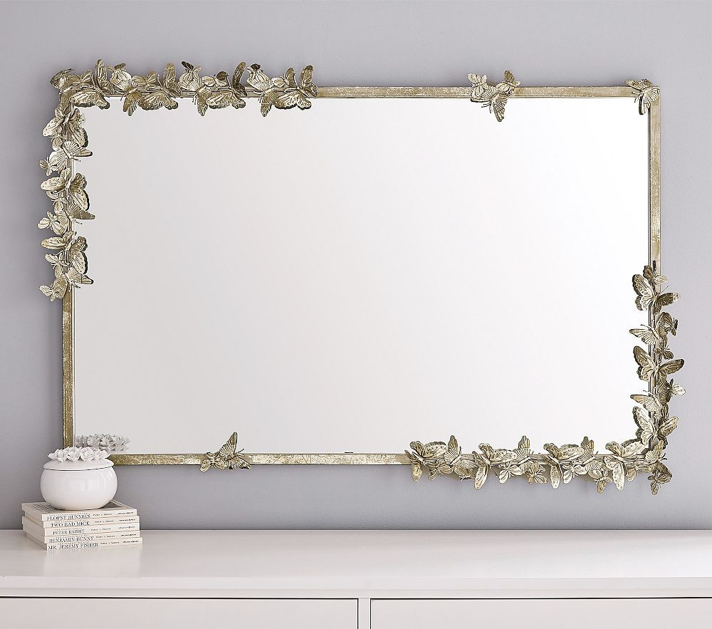 Monique Lhuillier Butterfly Rectangle Mirror | Pottery Barn Kids