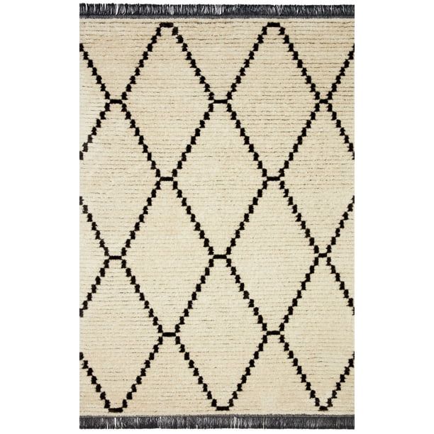 Chris Loves Julia x Loloi Alice Cream/Charcoal 6'-5" x 9'-2" Area Rug | Walmart (US)