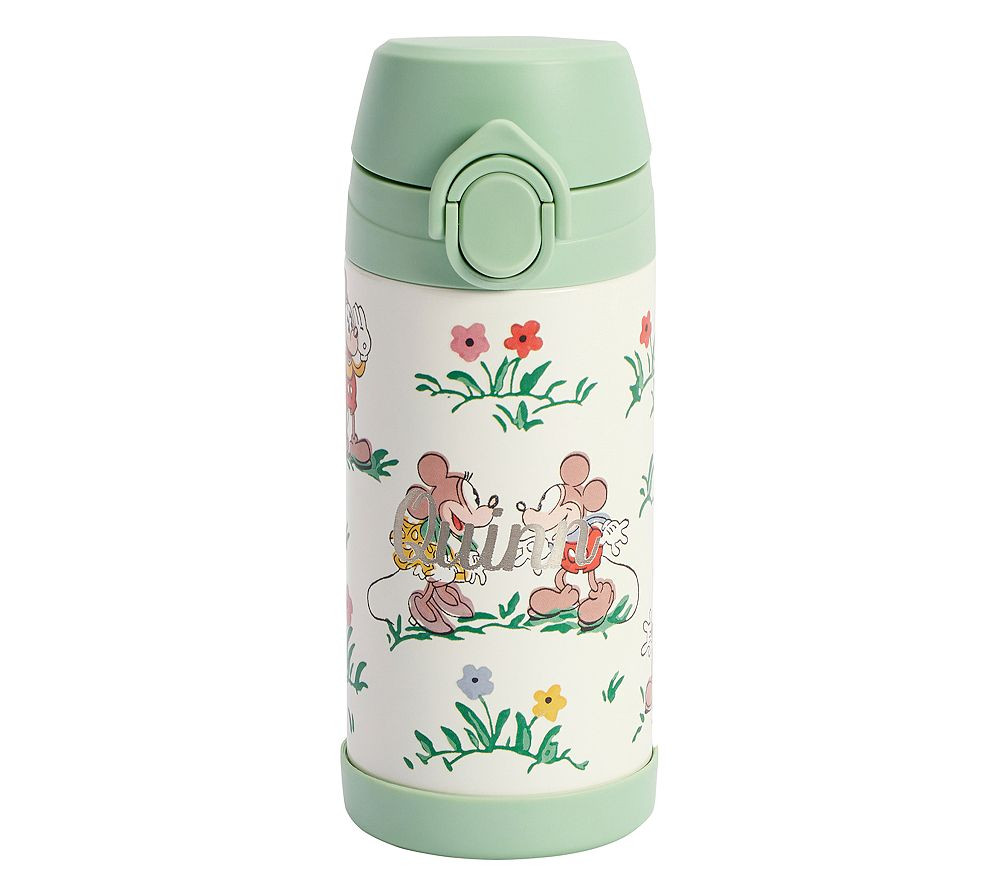 Mackenzie Disney Home x Sanderson Floral Mickey & Minnie Mouse Water Bottle | Pottery Barn Kids