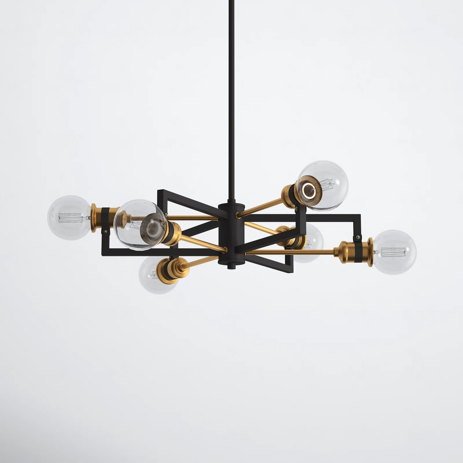 Tommie 6 - Light Sputnik Modern Linear Chandelier | Joss & Main