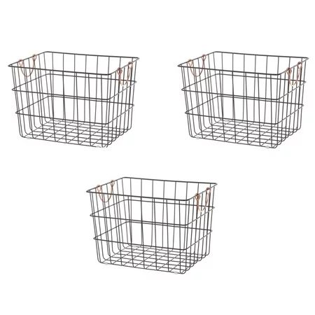 Better Homes & Gardens Large Rectangle Wire Orb Baskets, Set of 3 | Walmart (US)