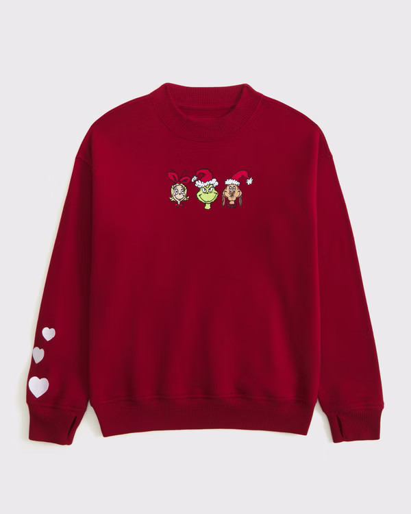 legging-friendly the grinch graphic crew sweatshirt | Abercrombie & Fitch (US)