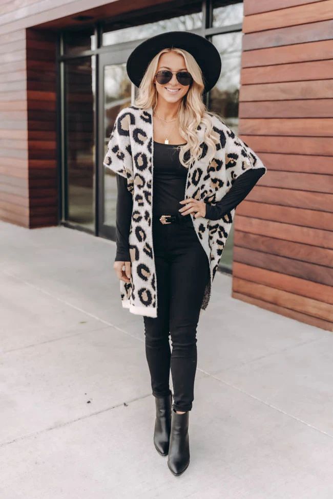 Secret Love Notes Animal Print Brown Cardigan | The Pink Lily Boutique