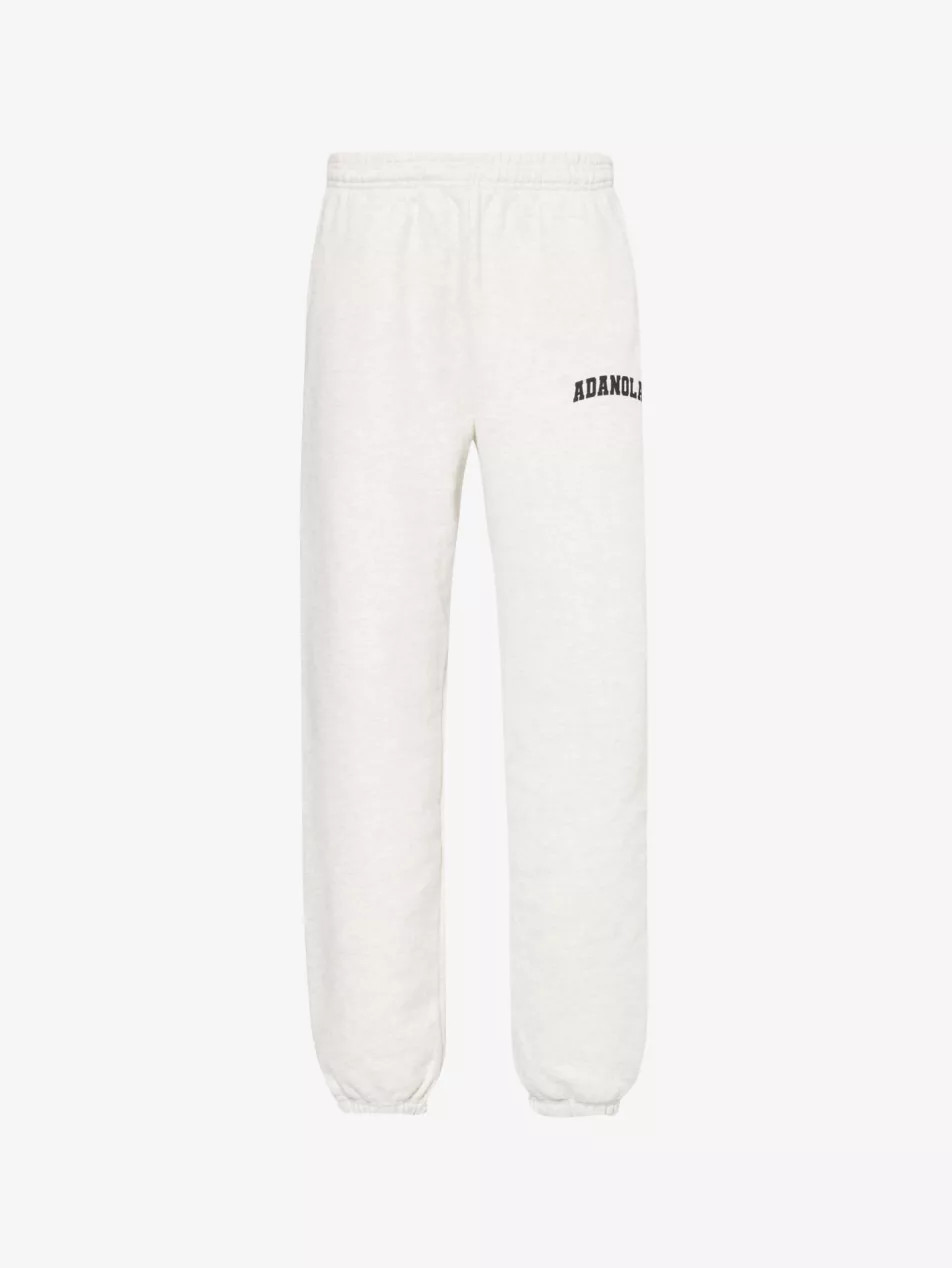 Varsity logo-print straight-leg cotton jersey jogging bottoms | Selfridges
