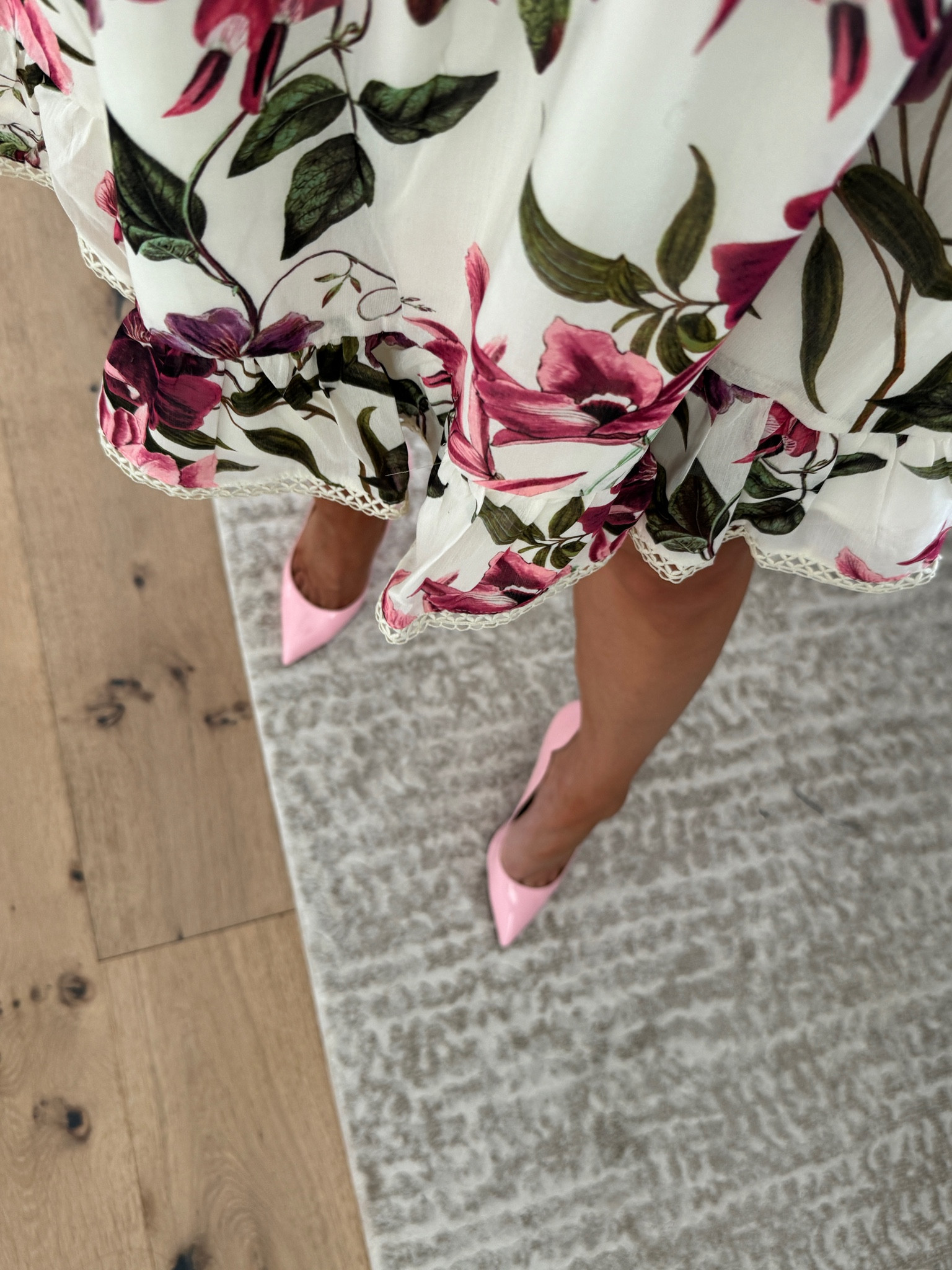 Rachel Parcell makes some of my favorite dresses for church or more elevated events. I am wearing a small. The length is great. Pairing these with Loubs this color sold out years ago. 

#LTKhome #LTKstyletip #LTKshoecrush