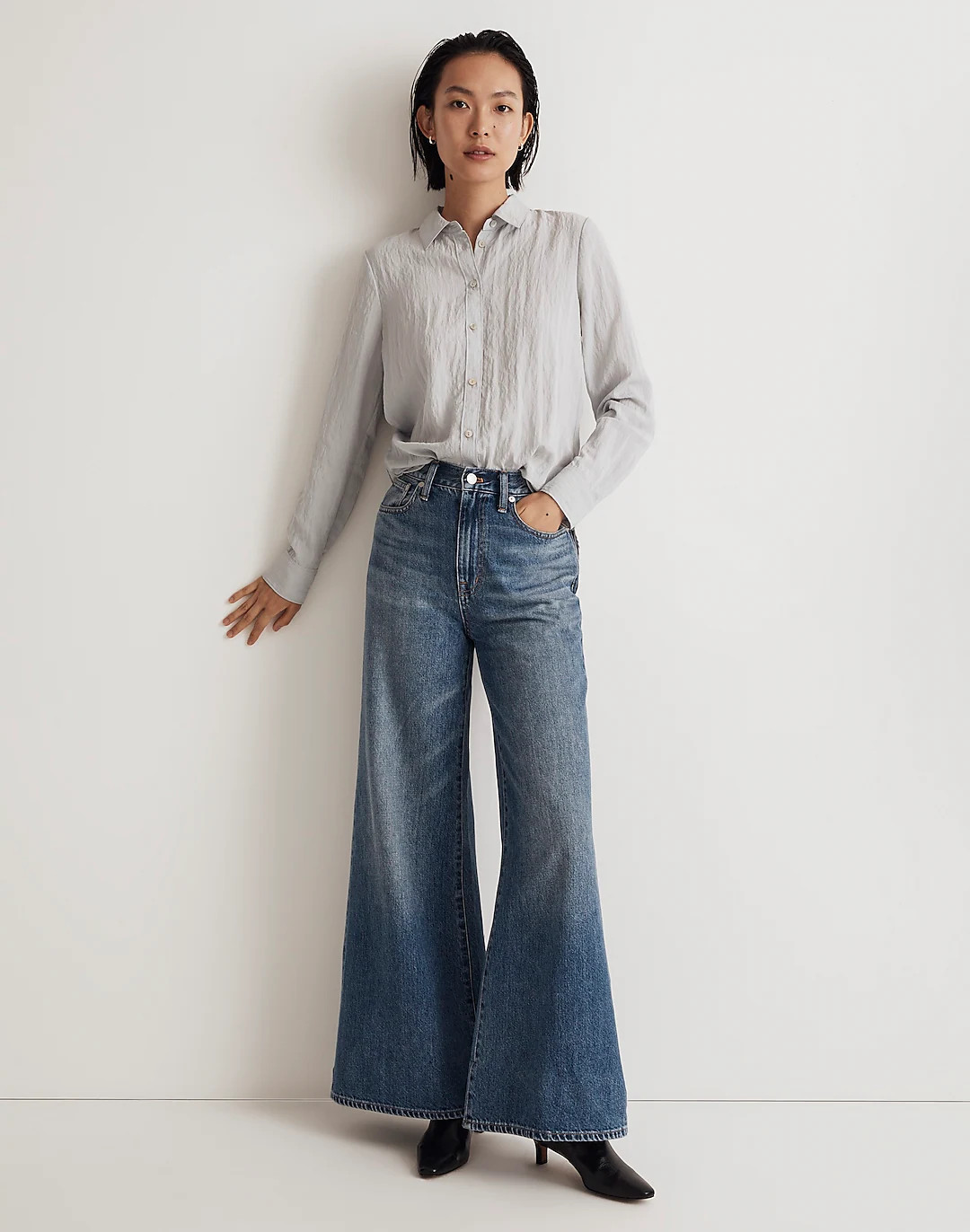 Crinkled Button-Up Shirt | Madewell