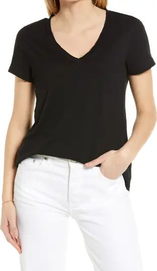 Caslon® Short Sleeve V-Neck T-Shirt | Nordstrom | Nordstrom