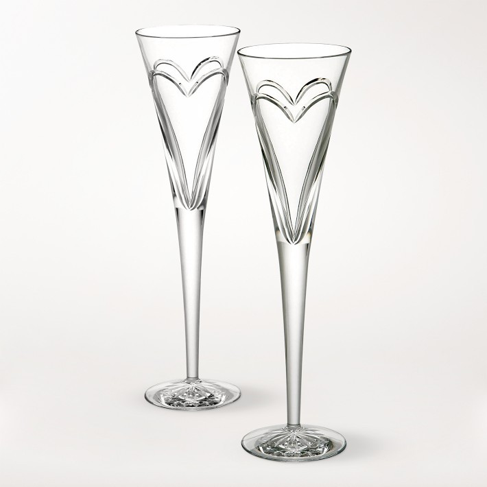 Waterford Heart Toasting Champagne Flutes, Set of 2 | Williams-Sonoma