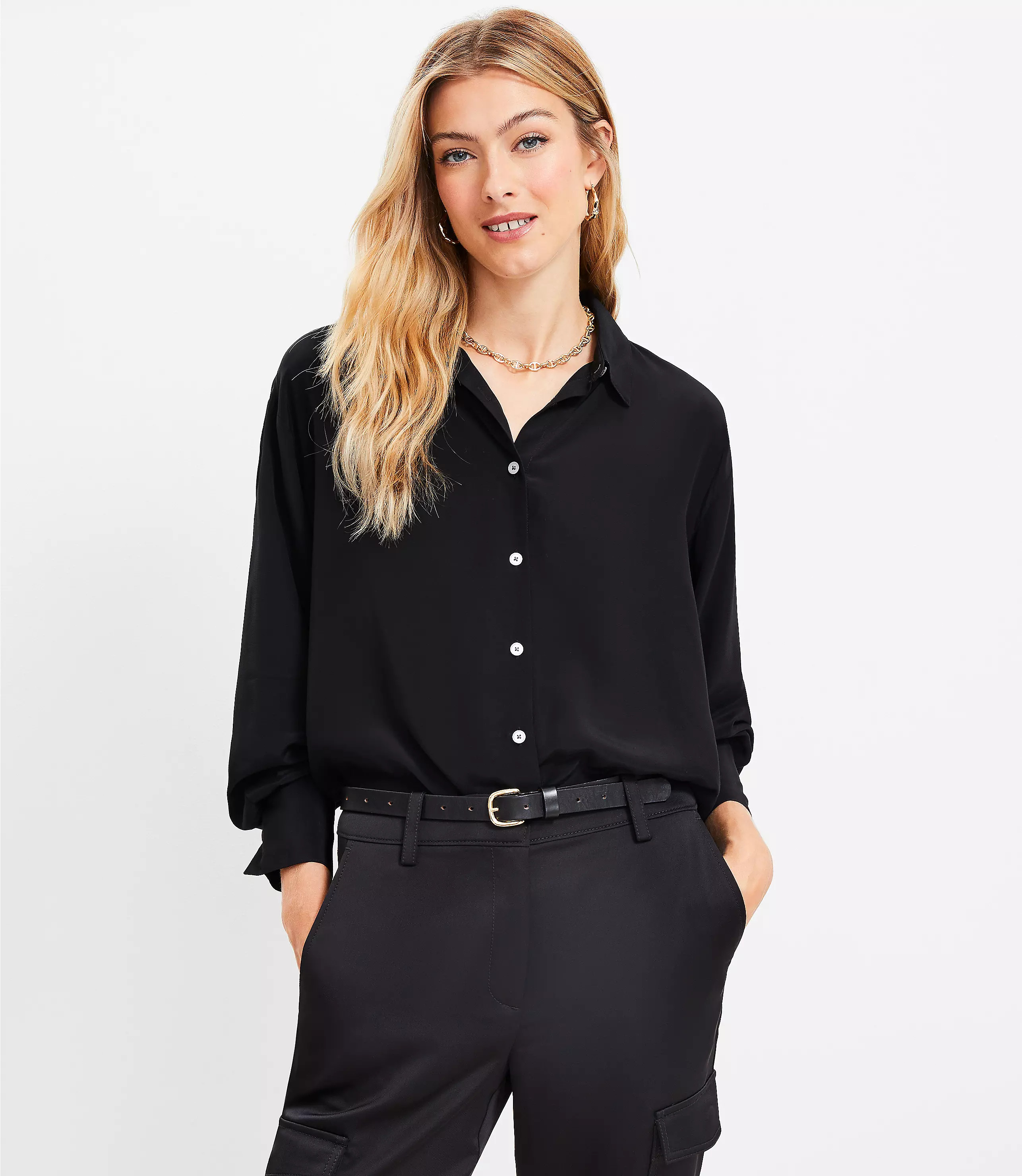 Crepe Everyday Shirt | LOFT