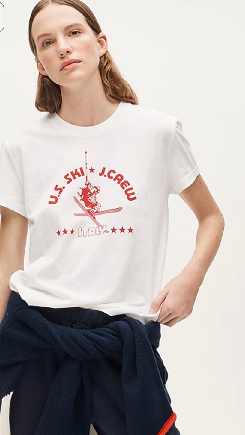 Love this t-shirt, too! I’d wear it under a chunky cardi to keep cozy  

#LTKFindsUnder100 #LTKSeasonal #LTKOver40