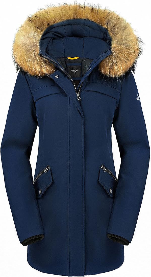 Orolay Women's Down Jacket with Removable Hood Winter Down Coat | Amazon (US)