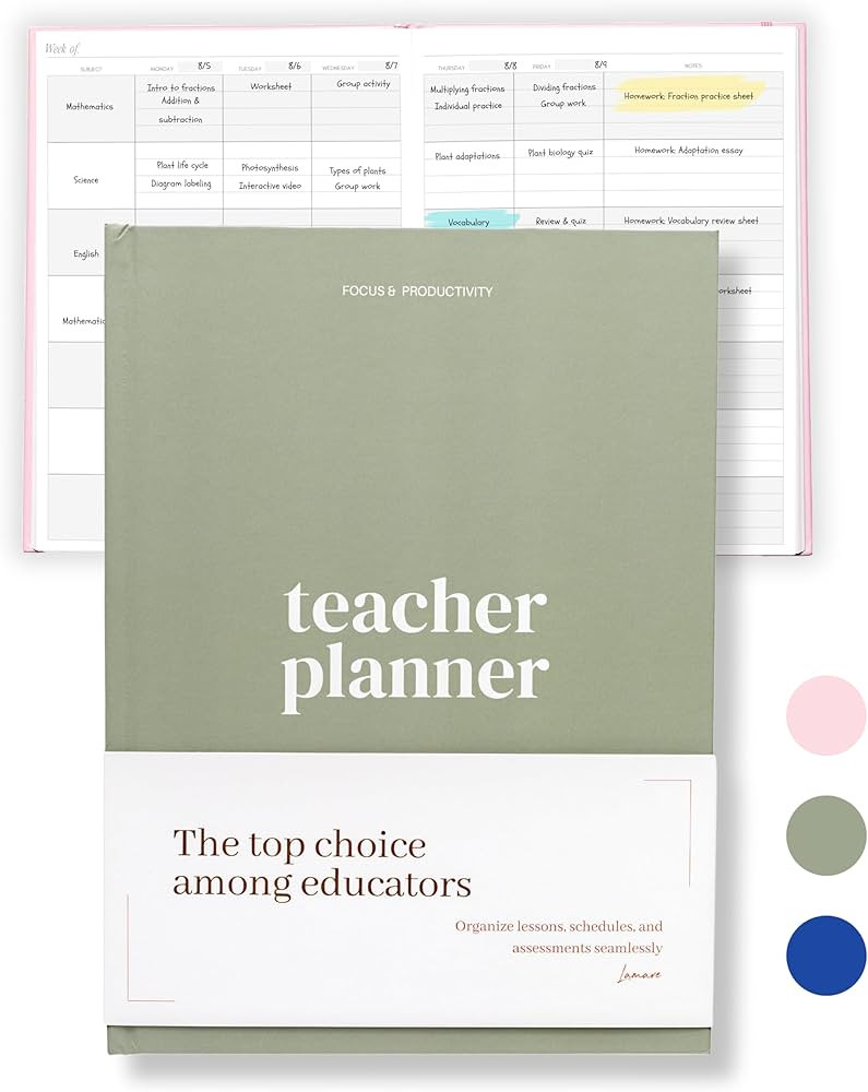 Lamare Teacher Planner 2025-2026 Academic Year – Undated Planner & Lesson Planner Book for Teac... | Amazon (US)