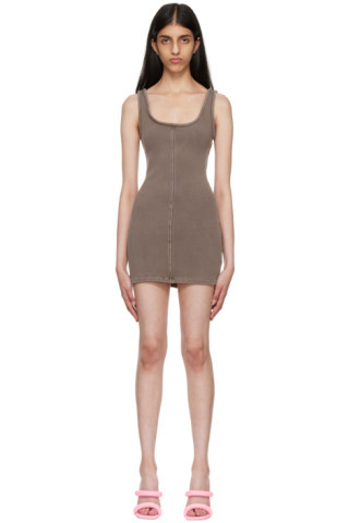 Gray Tank Minidress | SSENSE