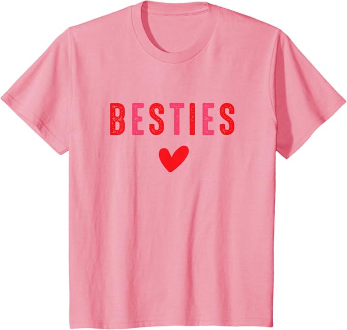 Besties Cute Matching Mother Daughter Friend Valentine's Day T-Shirt | Amazon (US)