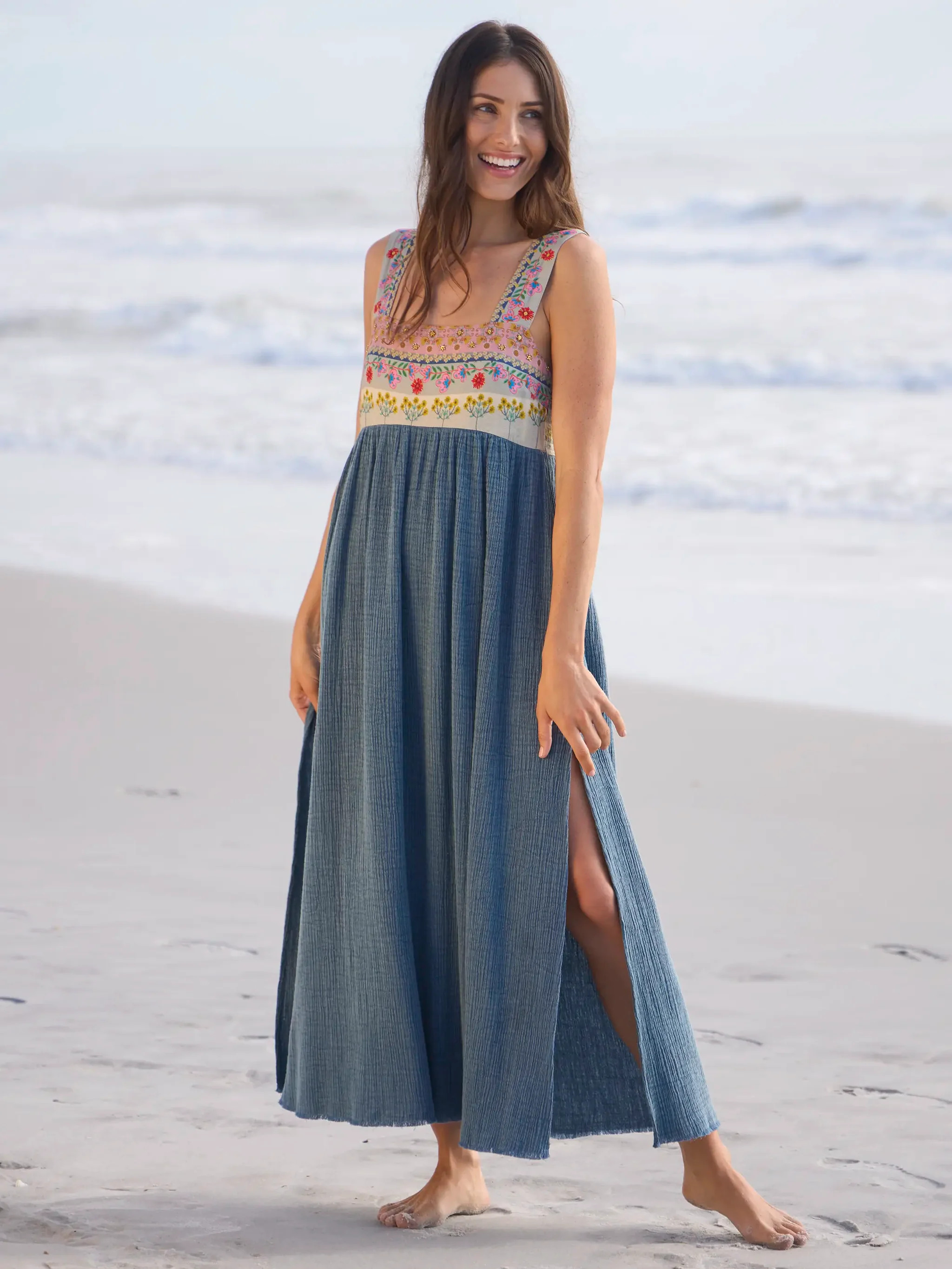 Tricia Embellished Maxi Dress | Natural Life