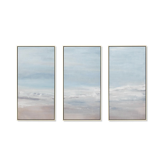 Changing Tides Gicl�e Triptych & Natural Wood Frame Ready to Hang Art | Frontgate
