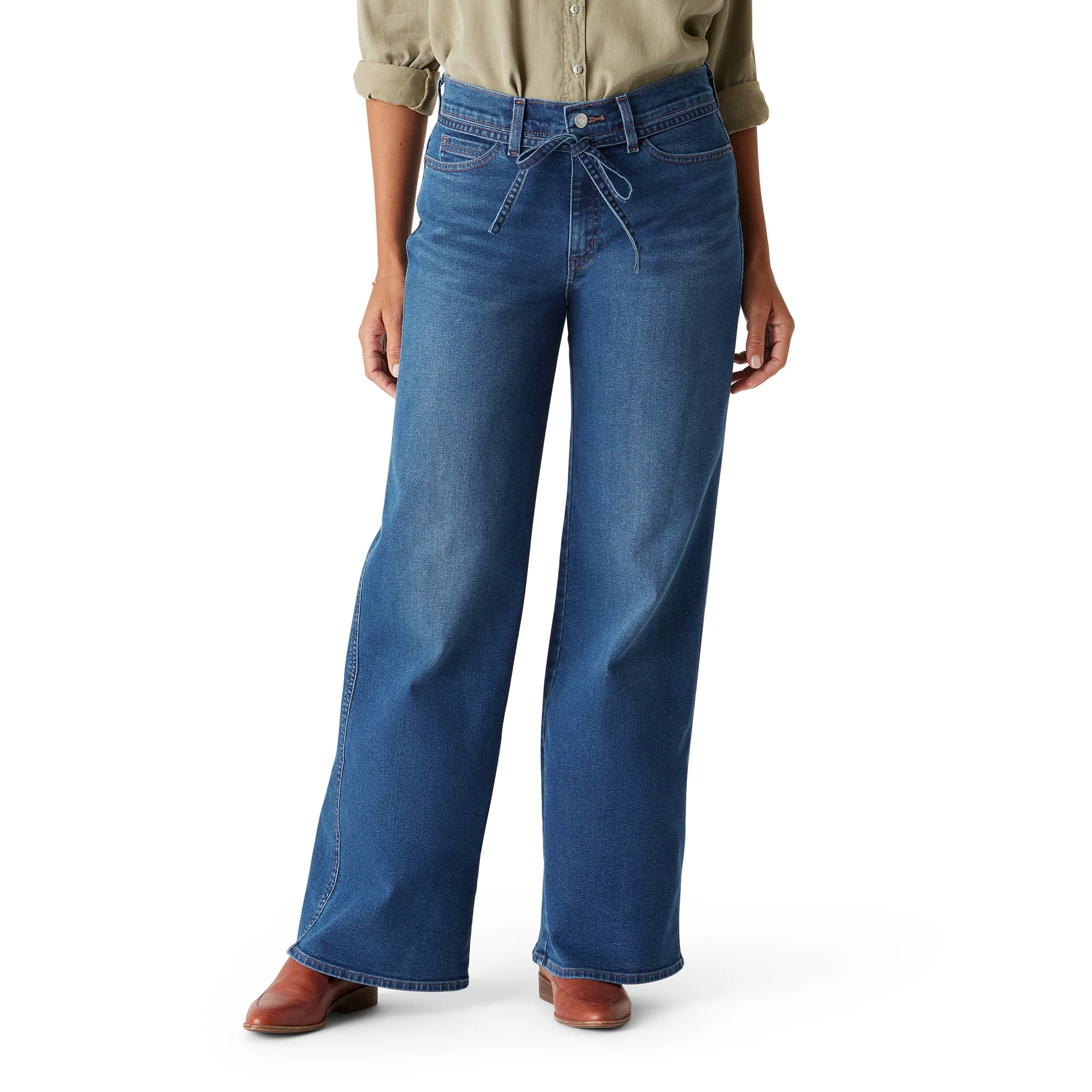 Levi Strauss Signature Vintage Belted Wide Leg, Sizes 0-14 | Walmart (US)