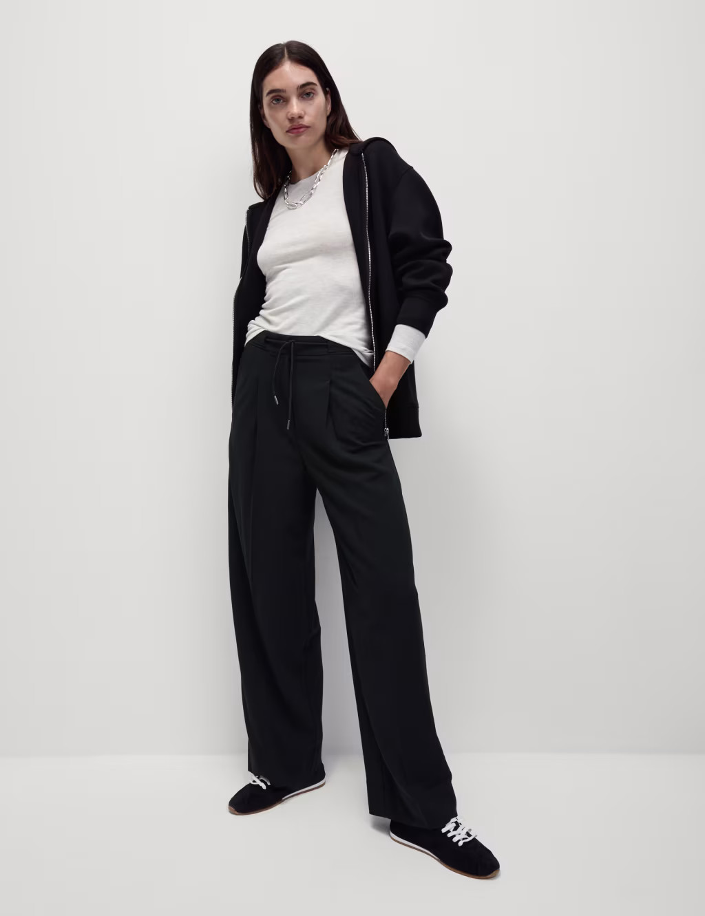 Drawstring Wide Leg Trousers | Marks & Spencer (UK)