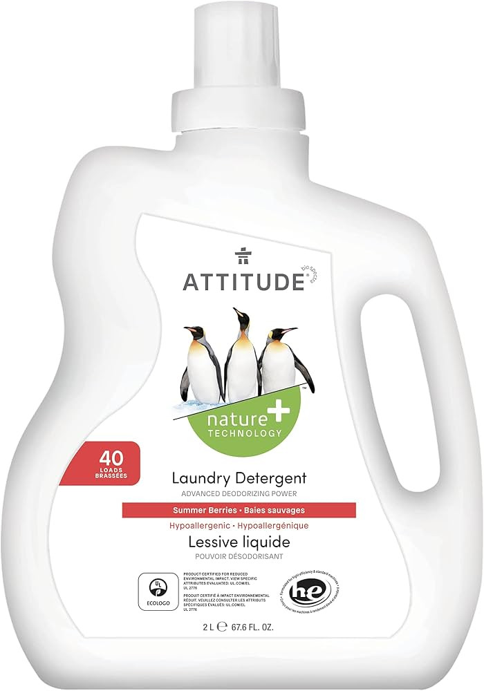 ATTITUDE Liquid Laundry Detergent, EWG Verified Laundry Soap, HE Compatible, Vegan and Plant Base... | Amazon (US)