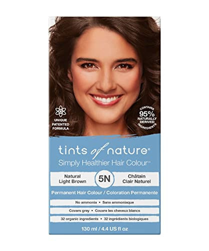 Tints of Nature 5N Natural Light Brown Permanent Hair Dye, Nourishes Hair & Covers Greys, Ammonia-Free, 4.4 fl oz | Amazon (US)