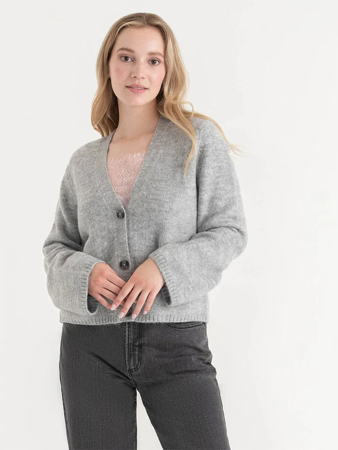 Long Sleeve Button Front Cardigan | Ricki's