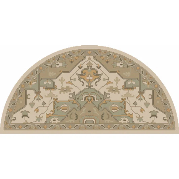 BuckHill Oriental Handmade Tufted Wool Moss/Beige Area Rug | Wayfair North America