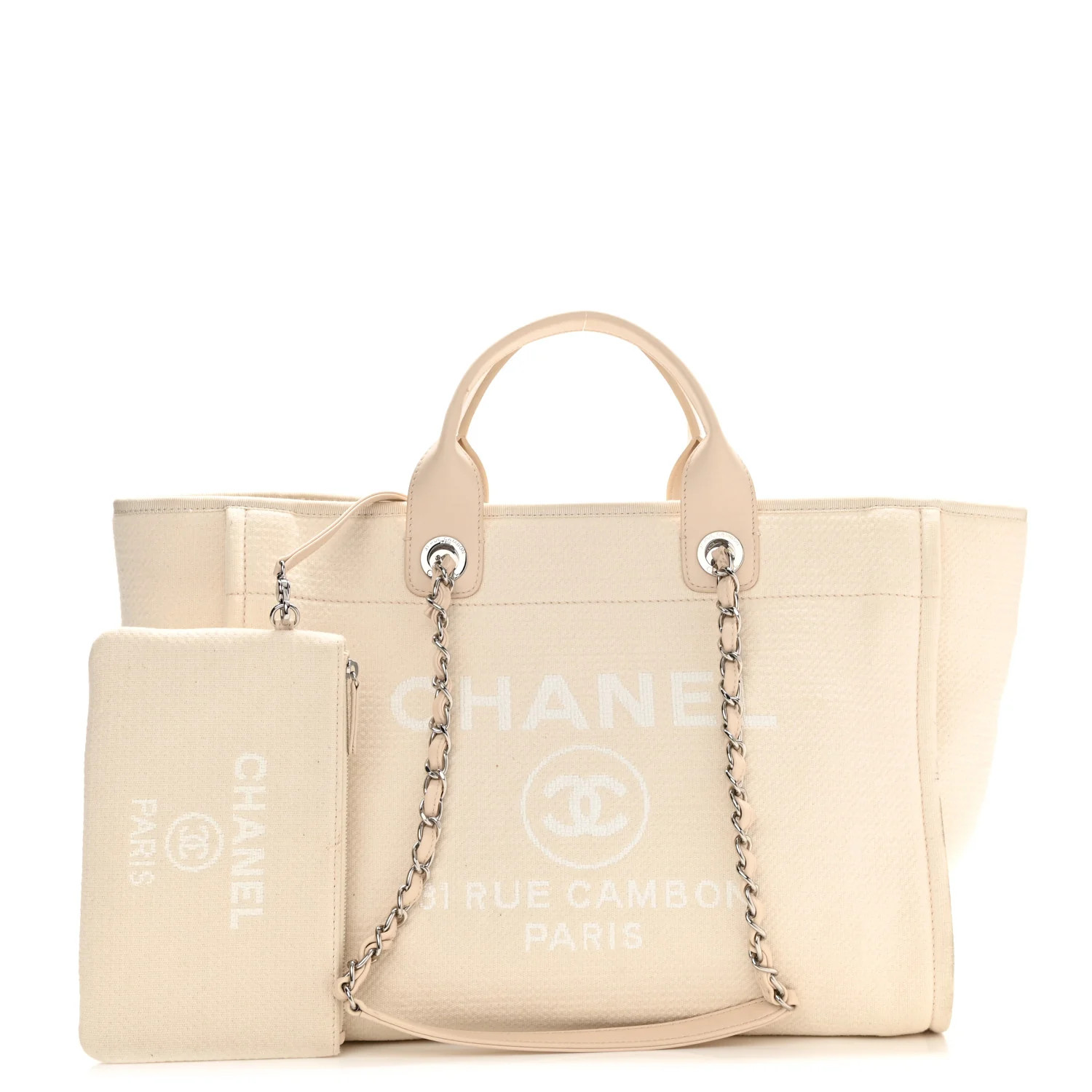 Canvas Medium Deauville Tote Beige | FASHIONPHILE (US)