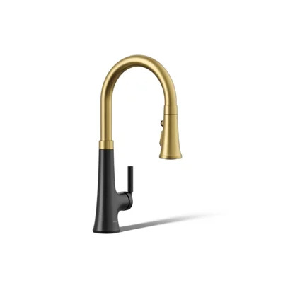 Tone Single Handle Pull Down Kitchen Sink Faucet with Three-Function Pull Down Sprayer | Wayfair North America