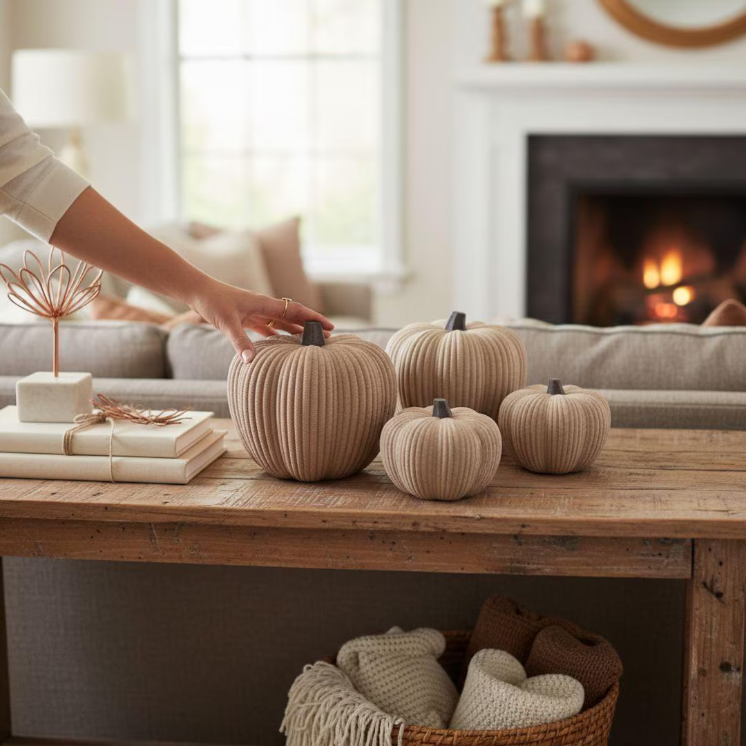 Minimalist Pumpkin Decor: Modern Neutral Fall Accent - PLA Plastic - Etsy | Etsy (US)