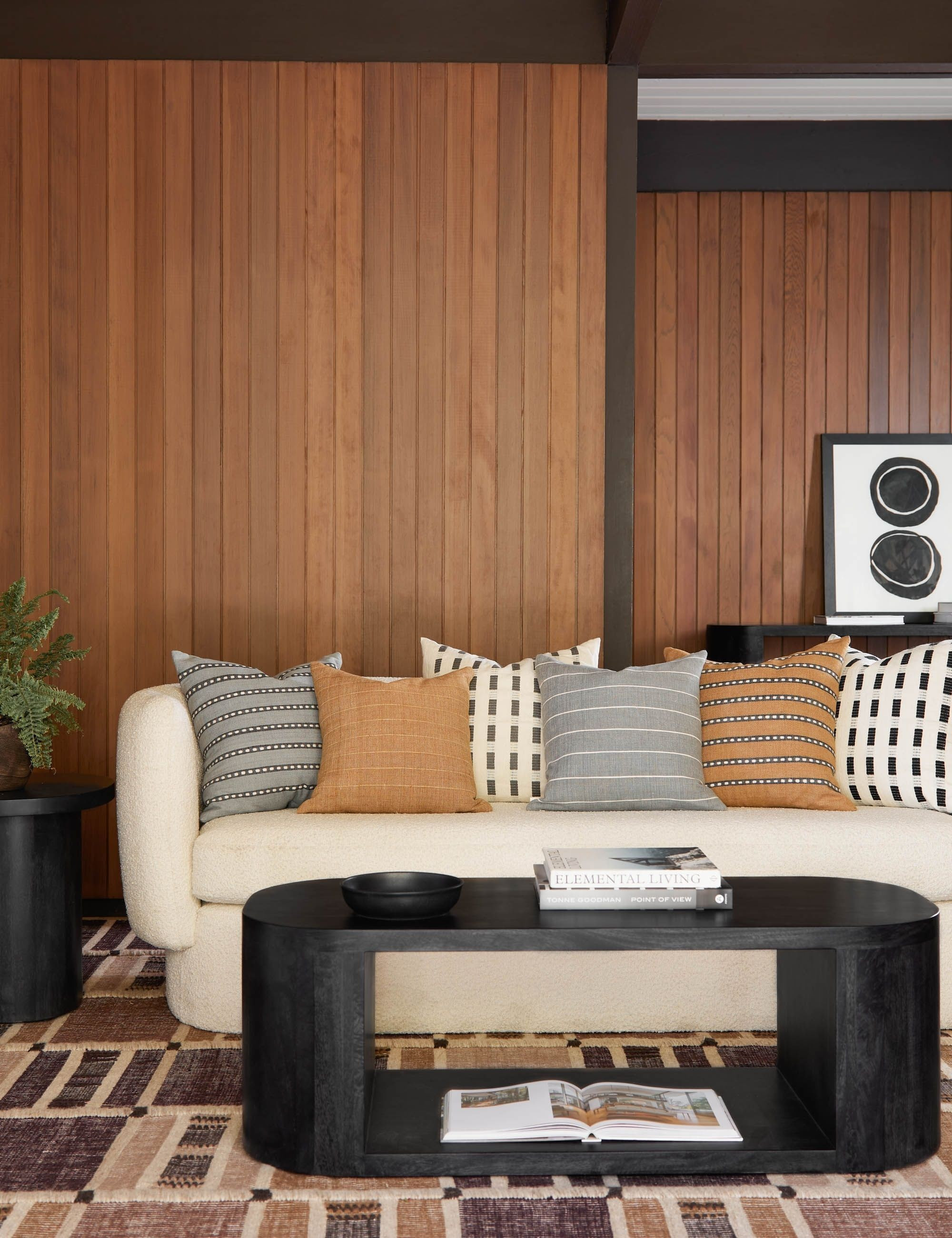 Luna Oval Coffee Table, Black | Lulu and Georgia 