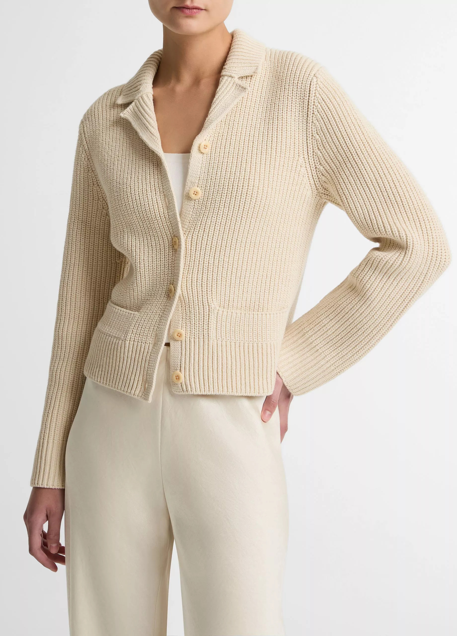 Cotton-Blend Pocket Cardigan | Vince LLC