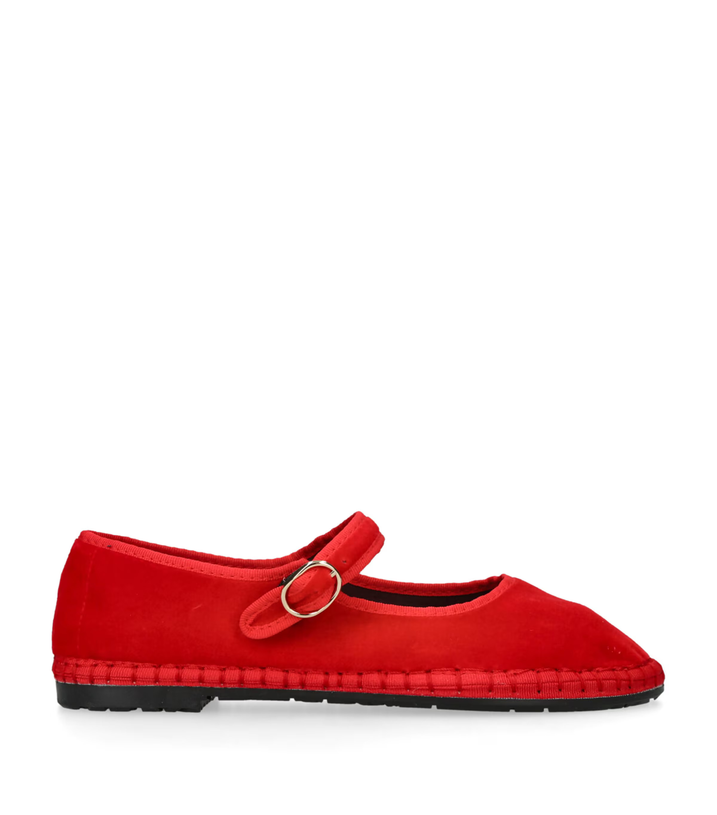 Flabelus Velvet Mellark Mary Jane Flats | Harrods (US)