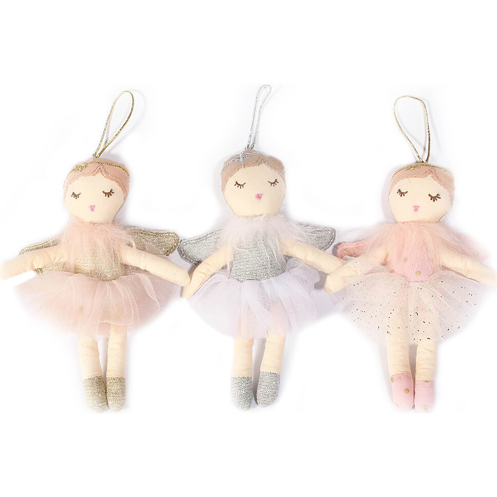 Angel Ornaments Set, Assorted Colors | Maisonette