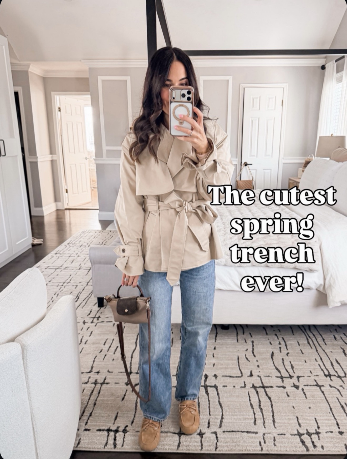 The cutest spring trench I’ve tried in a long time 🌸
🔗⬇️
Wearing size xs 

#LTKOver40 #LTKootd #LTKmomlife