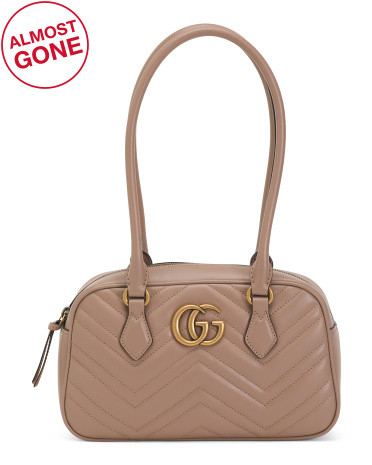Made In Italy Leather G G Marmont Small Top Handle Shoulder Bag | TJ Maxx