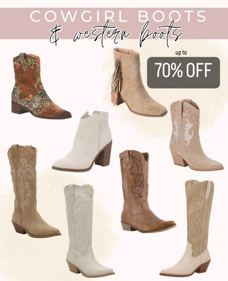 Up to 70% off dsw boots!! Cowgirl boots, ankle boots, booties

#LTKunder50 #LTKunder100 

#LTKsalealert #LTKSeasonal #LTKshoecrush