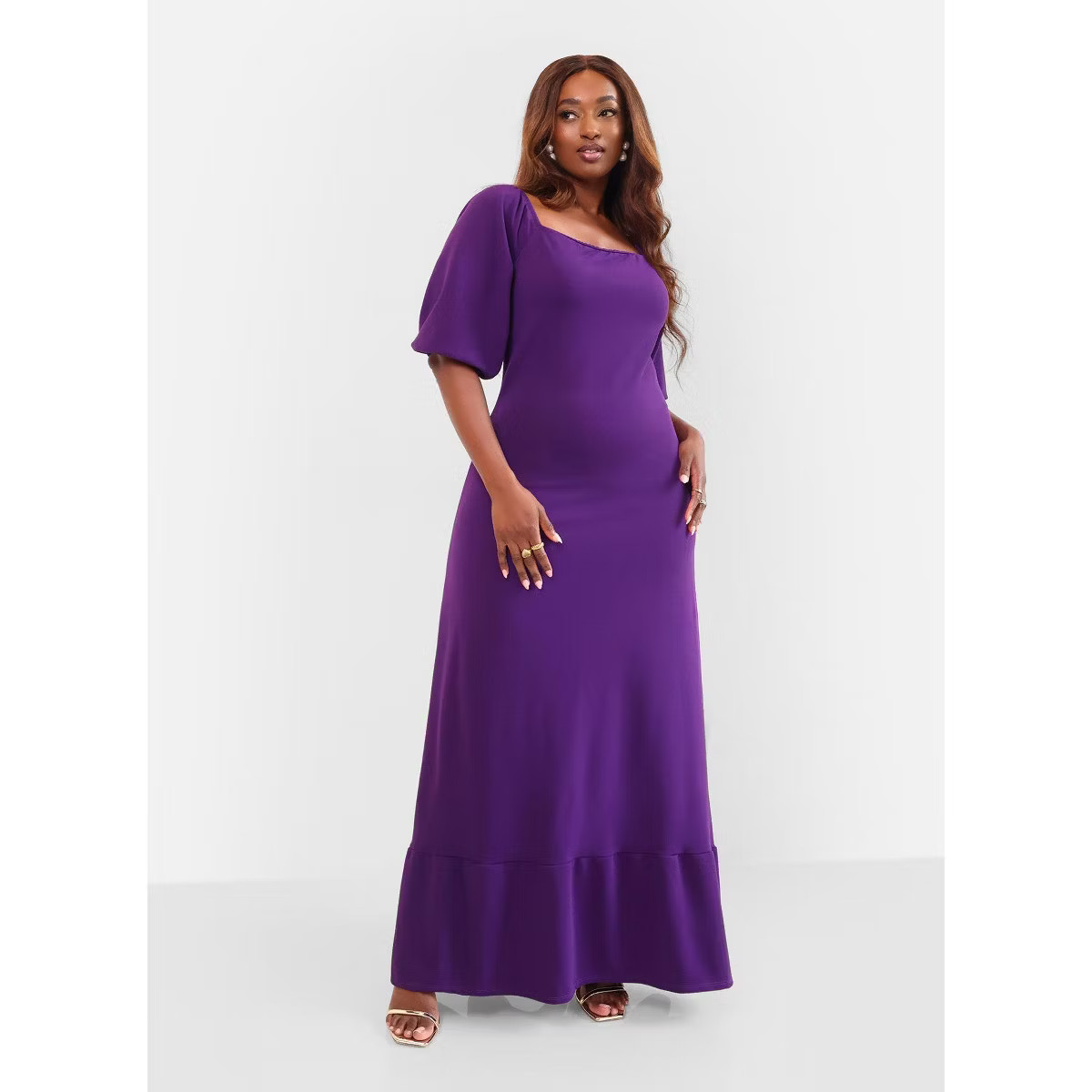 Rebdolls Women's Aster Puff Sleeve A Line Maxi Dress | Target