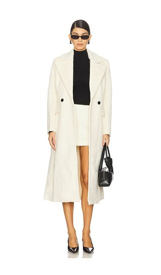 MADISON THE LABEL Oliver Coat in Cream. - size S | Revolve Clothing (Global)