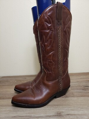 Womens COLE HAAN COUNTRY F2025 Brown Leather Cowboy Western Boots US Size 8 B  | eBay | eBay US