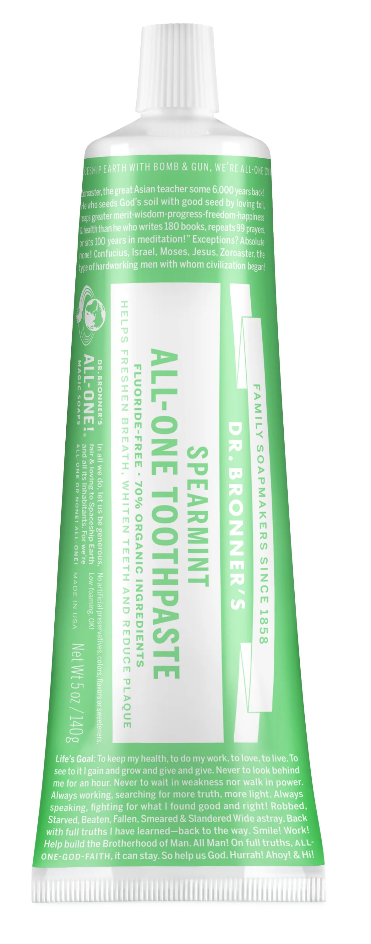 Dr. Bronner's All-One Toothpaste – Spearmint – 5.0 oz - Walmart.com | Walmart (US)