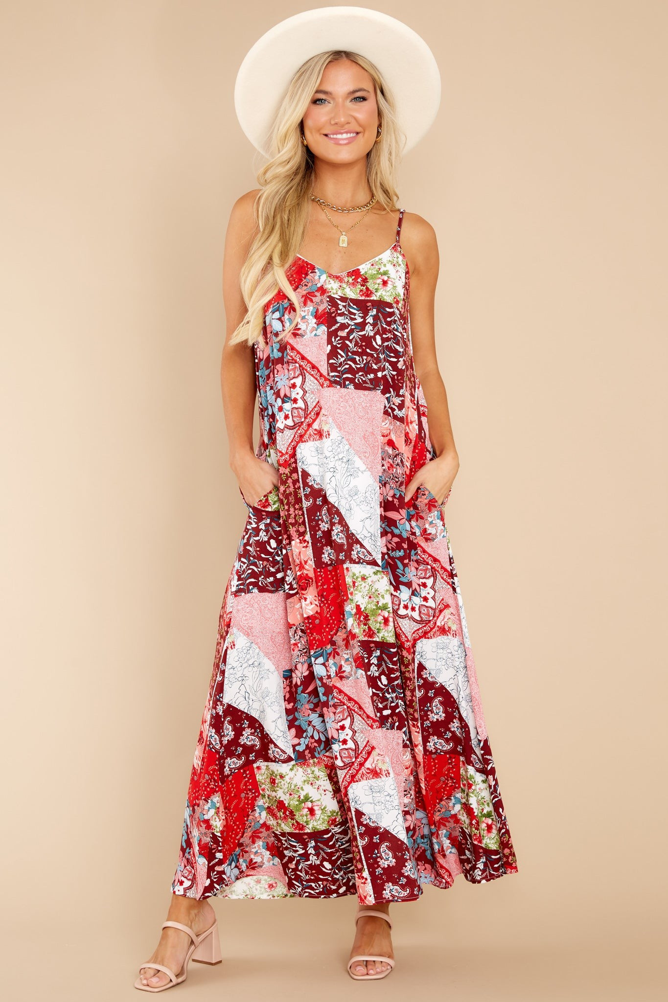 This Is A Necessity Red Floral Print Maxi Dress | Red Dress 