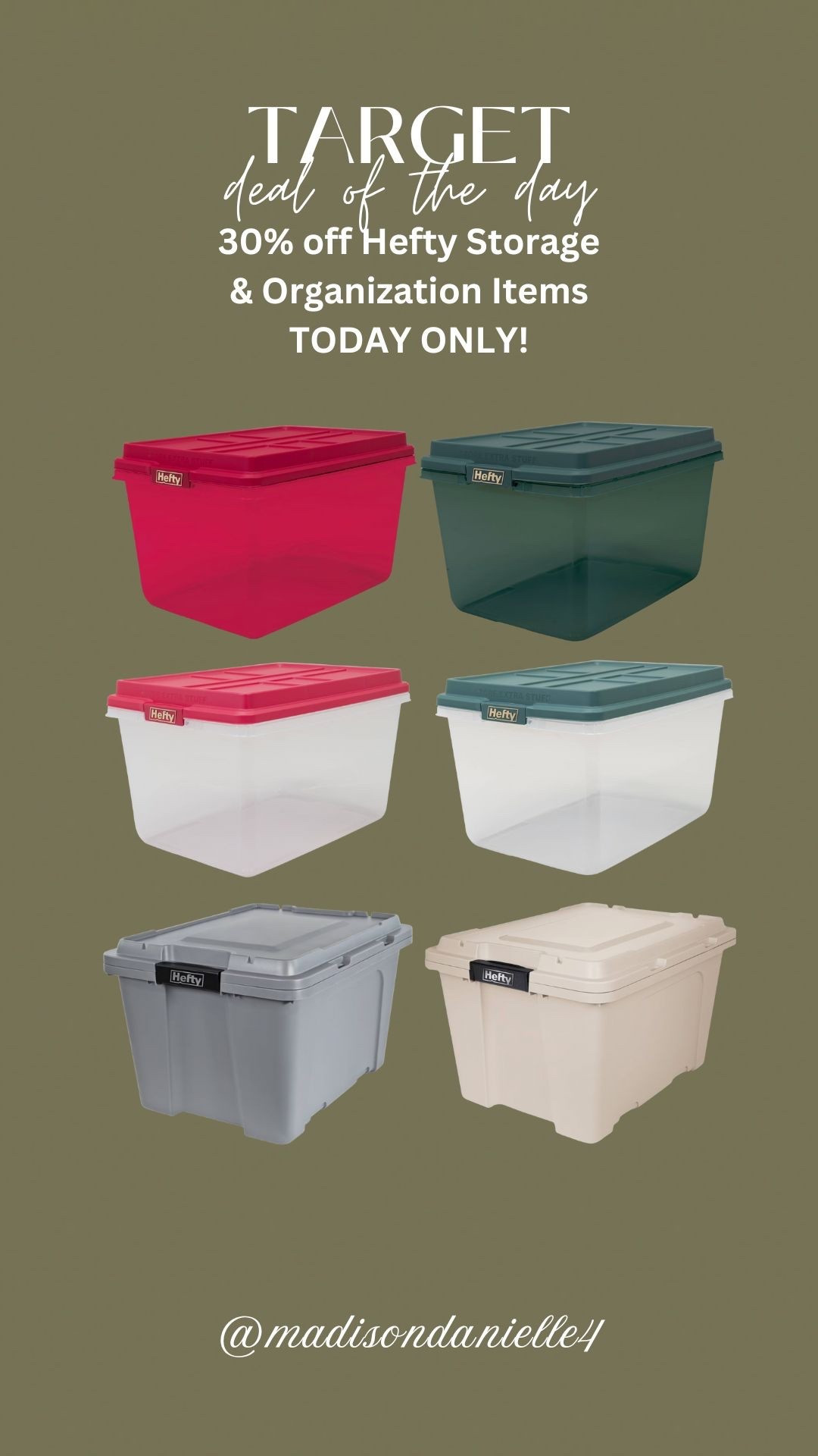 Time to get organized✨ Hefty storage & organization finds are on sale at Target today—perfect for a pre-holiday declutter! 

Target storage sale, Target organization sale, Hefty storage bins, Hefty storage containers, Target home organization, Target storage deals, Target plastic bins, Target closet organization, Target garage storage, Target storage totes, Hefty storage boxes, Target home storage, Target organizing essentials, Target declutter sale, Target storage favorites, Target home refresh, Hefty storage sale Target, Target seasonal storage, Target storage solutions, Target storage find

#LTKCyberWeek #LTKSaleAlert #LTKGiftGuide