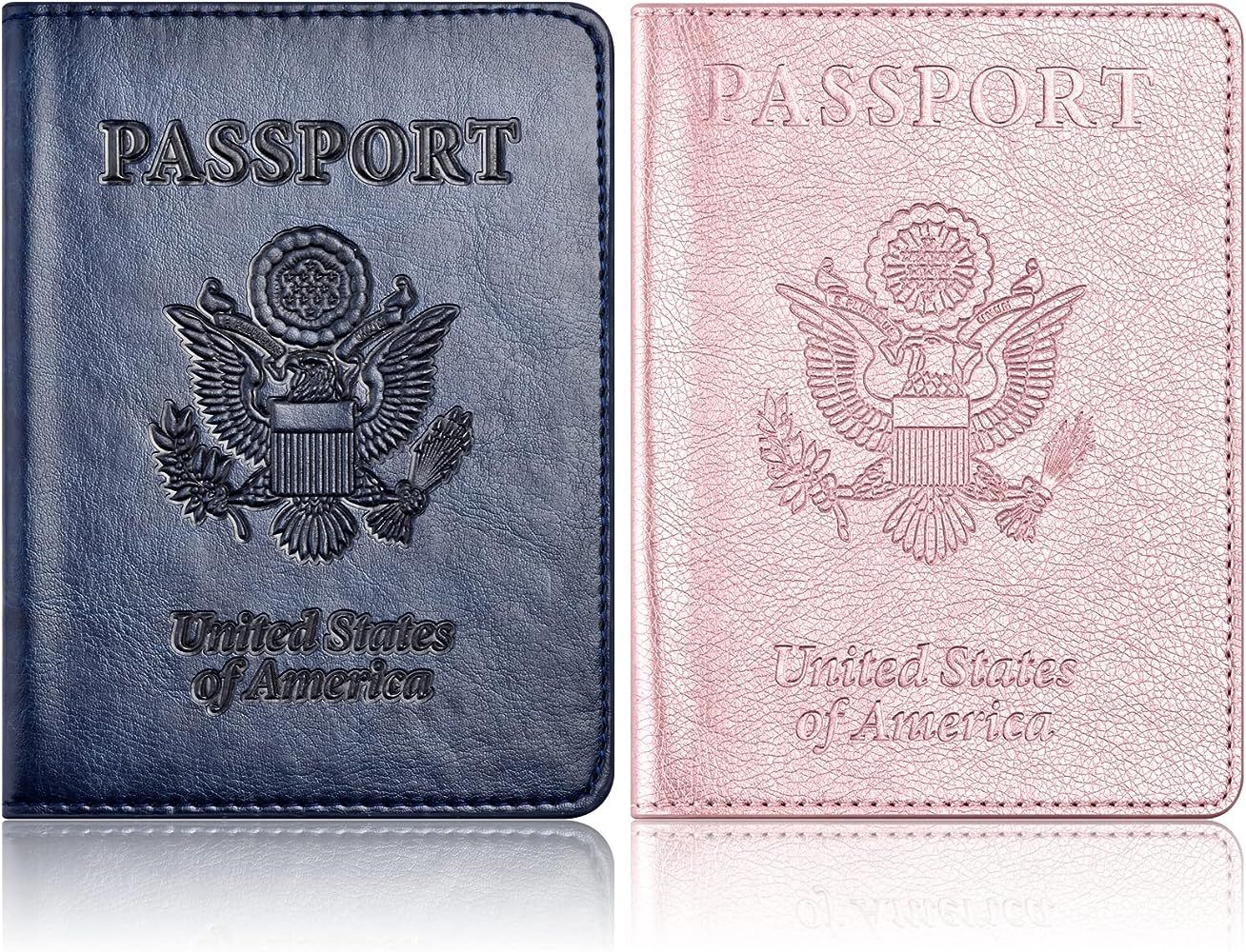 2Pack Passport and Vaccine Card Holder Combo, Passport Holder with Vaccine Card Slot, Passport Walle | Amazon (US)