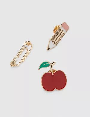 Back to School Pins 3-Pack | Lane Bryant (US)