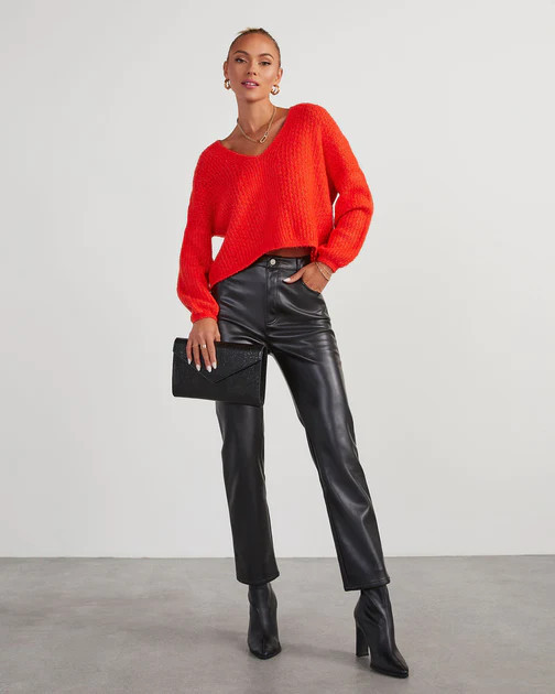 Egremont V-Neck Sweater - Orange | VICI
