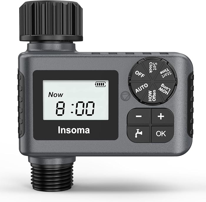 Outdoor Garden Hose Faucet Timers, Programmable Water Sprinkler Timer with Rain Delay/Manual/Auto... | Amazon (US)