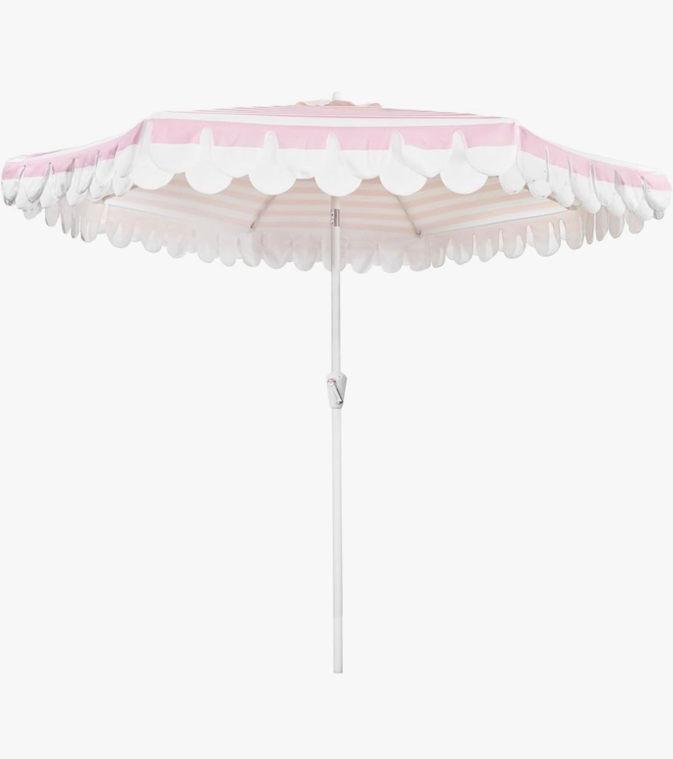 Finally found a pink and white striped umbrella that has double scallop detail!

#LTKSeasonal #LTKHome #LTKSwim