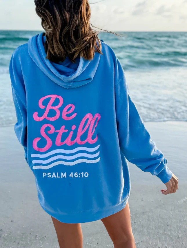 Be Still Embroidered Hoodie - Adult | Worthy Wear